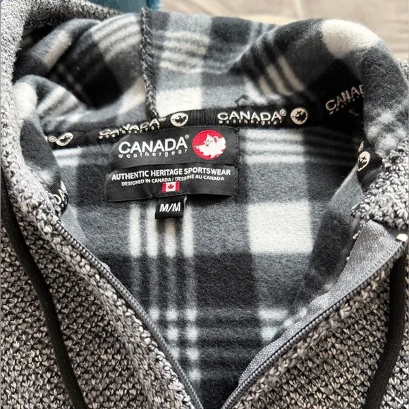 Stio Canada Weathergear Wool Blend Hoodies in Mustard and Gray - Picture 5 of 5